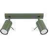 Image de Plafonnier en acier vert olive 30x6x16cm Ring 2 - Sollux
