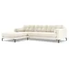Image de Canapé d'angle gauche "Bali" 5 places en velours beige clair