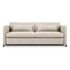 Image de Canapé convertible "Yanis" 3 places en tissu structurel beige