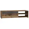 Image de Paco Castillo Meuble TV 120 cm - 1 tiroir et 2 niches - Bois ancien & béton