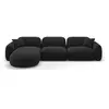 Image de Canapé d'angle gauche modulable "Lucien" 4 places en velours anthracite