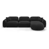 Image de Canapé d'angle droit modulable "Lucien" 4 places en velours anthracite
