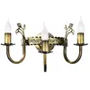 Image de Applique rétro 3-lumières laiton patiné E14 Jupiter