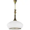 Image de Suspension rétro laiton patiné, globe blanc E27 Jupiter