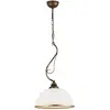 Image de Suspension rétro bronze patiné verre blanc-or E27 15W
