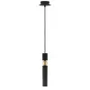 Image de Suspension moderne tube noir/or 1xGU10 14W ALAS Jupiter