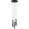 Image de Suspension moderne ronde Ø30 noir/or 3xGU10 Jupiter