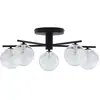 Image de Plafonnier moderne PRATO Jupiter noir 5xG9 globes verre