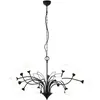 Image de Lustre suspension GLORIOSA noir mat chaîne 15xG9 Jupiter
