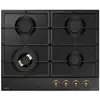 Image de Table de cuisson a gaz - AMICA - 4 foyers - 9,9 x 59 x 52 - PGA6101ApCb RETRO - Noir