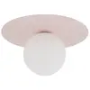 Image de Plafonnier Globe Rose 1xG9