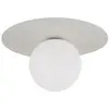 Image de Plafonnier Globe Noir, Verre Opale 1xG9