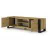 Image de FURNLUX Table de télévision MONDI Crème & Noir