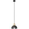 Image de Suspension scandinave noire bois E27 15W Seco Emibig