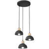 Image de Suspension scandinave noire bois 3xE27 Seco Emibig