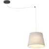 Image de Suspension minimaliste beige abat-jour E27 15W Ascot Emibig