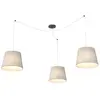 Image de Suspension design beige araignée 3xE27 15W Ascot Emibig