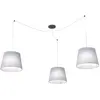 Image de Suspension araignée minimaliste grise 3xE27 15W Ascot