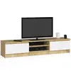 Image de Akord Meuble TV moderne - chêne artisan et blanc