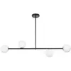 Image de Plafonnier moderne noir 4 globes verre Gama Sigma G9