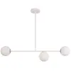 Image de Plafonnier blanc minimaliste 3 globes verre Gama Sigma