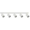 Image de Plafonnier blanc moderne barre 5 spots GU10 Sigma