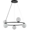 Image de Suspension anneau noir ?68cm 5 globes blancs G9 Sigma