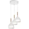 Image de Suspension Luminex Noak Wood blanc métal/bois 3xE27