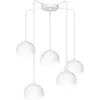 Image de Suspension blanche mate Sool 5 lumières E27 Luminex