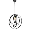 Image de Suspension géométrique noir mat Ringo E27 15W Luminex