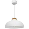 Image de Suspension Burgos blanc bois clair Ø40 E27 Luminex
