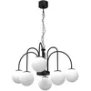 Image de Suspension noire chaîne 6 globes E14 Cambridge Luminex