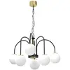 Image de Suspension Cambridge Luminex laiton noir 6 globes E14