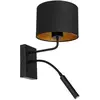Image de Applique murale Arden noir/or liseuse 2x E27+G9 Luminex