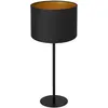 Image de Lampe ? poser noire 56cm abat-jour or Arden E27 Luminex