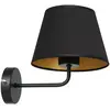 Image de Applique Arden noire abat-jour cône or E27 Luminex