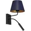 Image de Applique murale noire bleu/or lecture Arden E27+G9 LED