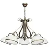 Image de Suspension Antica rétro laiton patiné verre 5xE27 Luminex