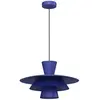 Image de Suspension décorative triple abat-jour bleu marine E27 15W Luminex Plato