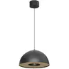 Image de Suspension noire demi-dôme Ø35 métal E27 Elgund Luminex