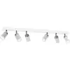 Image de Barre 6 spots orientables GU10 blanc/chrome Reno Luminex