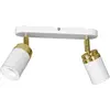 Image de Barre 2 spots orientables blanc/or GU10 2x15W Reno