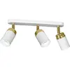 Image de Réglette 3 spots orientables blanc/or Reno GU10 Luminex