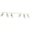 Image de Rampe 6 spots orientables blanc/or GU10 Luminex Reno