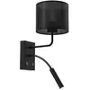 Image de Applique Loft Shade noire liseuse E27+G9 2 interrupteurs