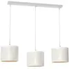 Image de Suspension blanche loft 3 lumières E27 intérieur doré