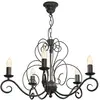 Image de Suspension rustique noire Mauro 5xE14 métal Luminex