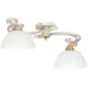 Image de Plafonnier crème Aurora 2 globes verre 2xE27 Luminex