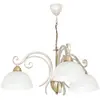 Image de Suspension Aurora crème 3 globes verre E27 Luminex