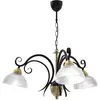 Image de Suspension Aurora noire laiton 3 globes verre E27 Luminex